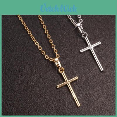Vintage Cross Pendant Necklace For Men And Women Unique Alloy Chain Necklace