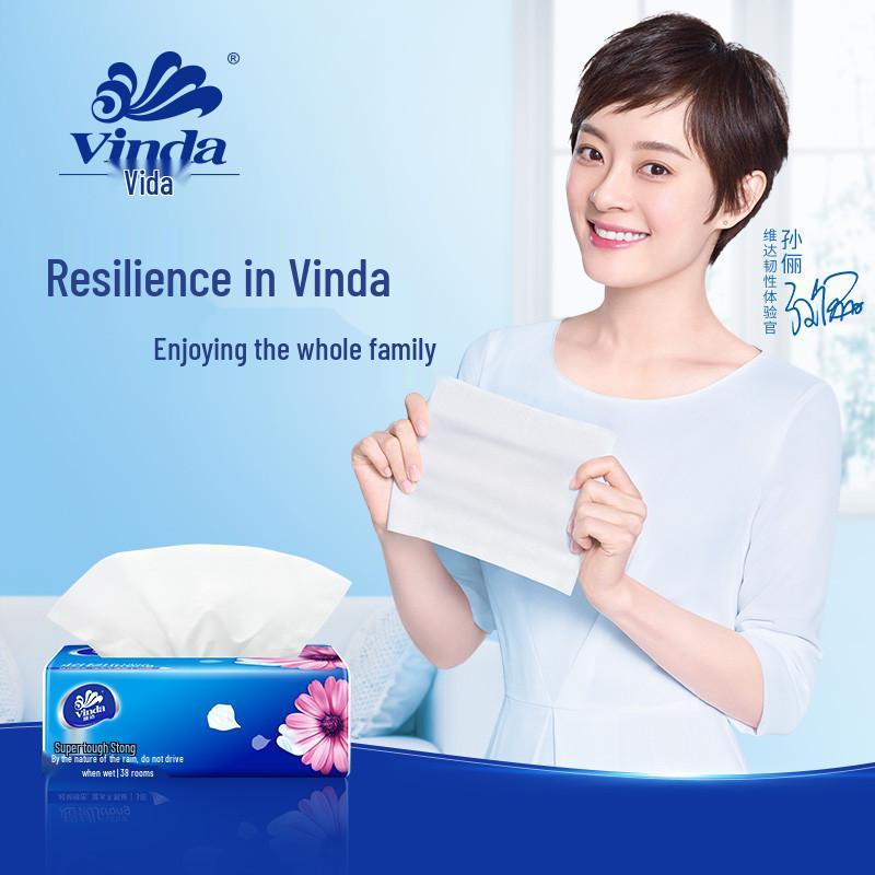 Vinda Super Tough 3-Ply Facial Tissue, 130 Sheets, 48-Pack, V2239