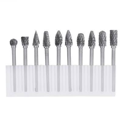 Ein Satz 10 Wolframstahl-Hartmetallfräser für Rotationswerkzeug-Bohrer