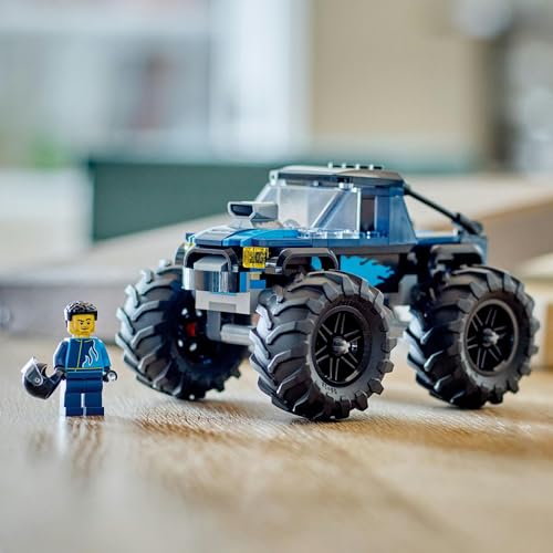 LEGO City Blue Monster Truck Toy Present Birthday Block Educational Christmas Boys Girls Children 5 Years Old 6 Years Old 7 Years Old 8 Years Old Vehi