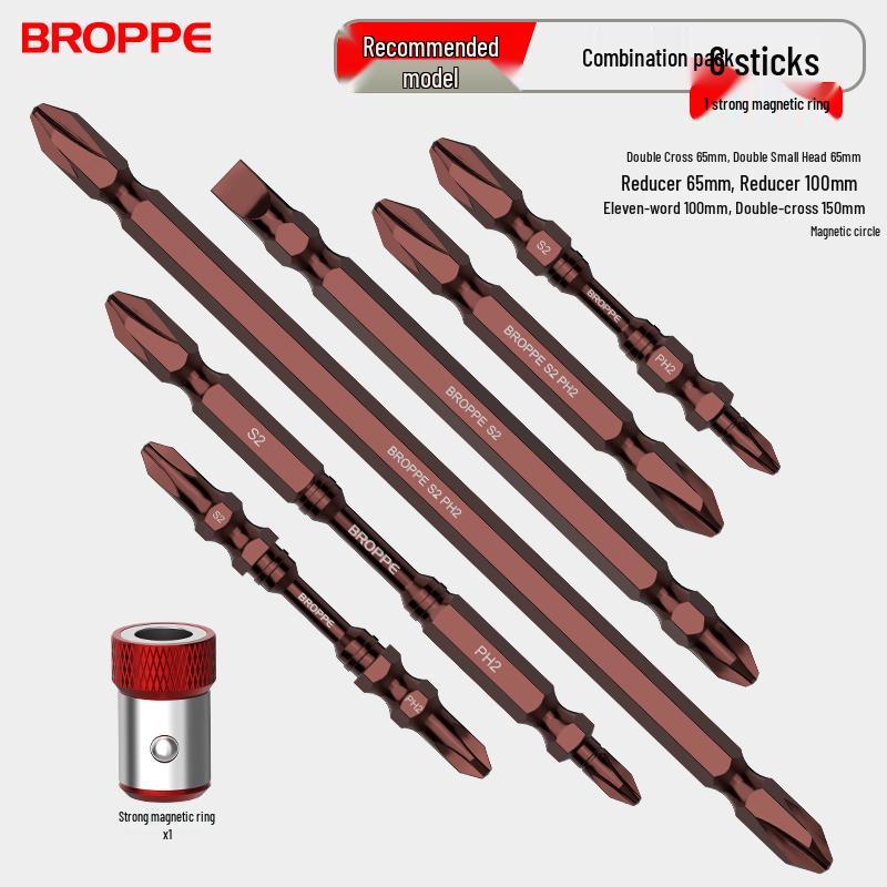 Double-Ended Strong Magnetic Screwdriver Bit Set with Phillips & Flathead Tips