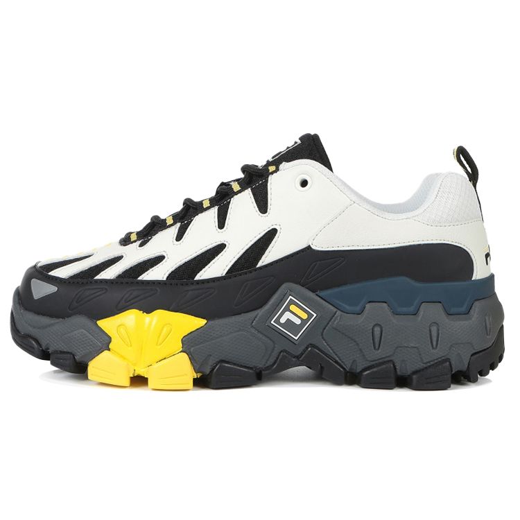 

Fila Raid Row 2000 Ткань Синтетическая кожа Удобные Модные Низкие кроссовки Папины кроссовки Унисекс Белый Черный 1JM01262D_978 38