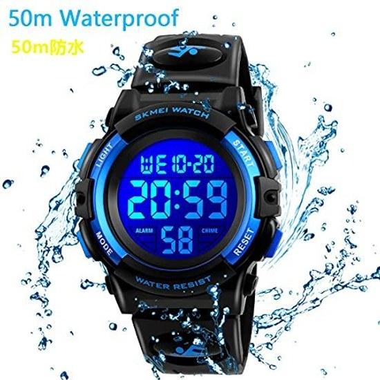 Wristwatch children kids digital boys girls sports watch popular multifunctional 50 meters waterproof outdoor stylish entrance ceremony gift Christmas