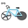 SW Yenilik Bisiklet Şekli Pizza Kesici Çift Tekerlekli Dilimleme Mutfak Ev Dekor Aracı