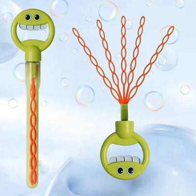 32 Hole Smiling Face Bubble Wands Toys Bubble Stick Fun Soap Blowing Bubble Tool for Children Summer Outdoor Toys Birthday Gift
