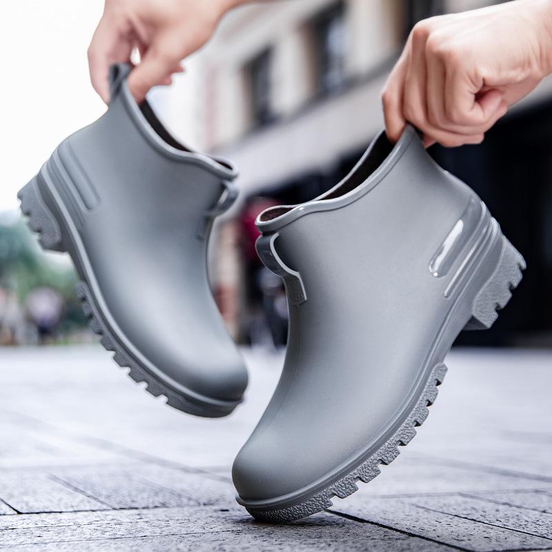 Unisex Thickened Waterproof Non-Slip Portable Short Rain Boots
