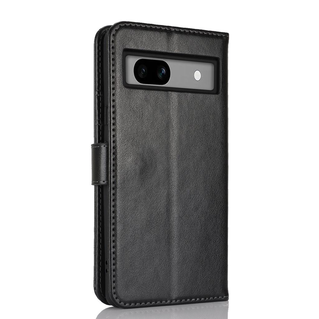 For Google Pixel 7a Case Textured Leather Wallet Phone Cover with Strap