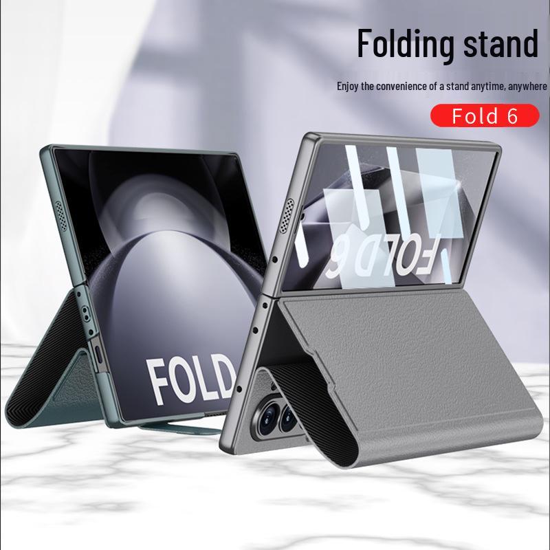 Samsung Z Fold6 Leather Flip Case: Cross-border Creative Business Shell-Screen Integrated Design