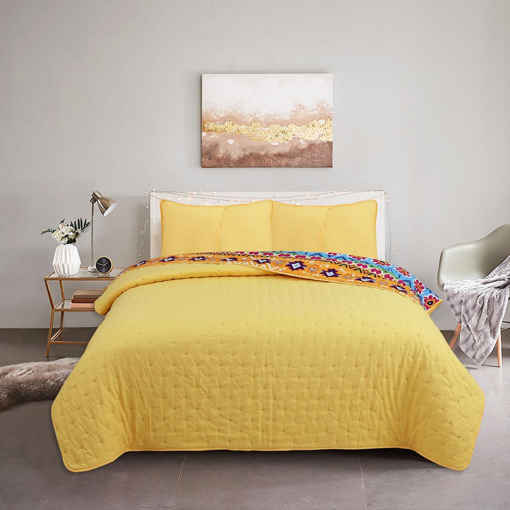 3pcs Bohemian Floral Pattern Comforter Set, 3D Digital Print, Soft-Touch Polyester, All-Season, Machine Washable, Woven