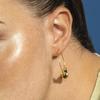 Boucles d'oreilles - Darkba - Argent 925 - Oeil de Tigre - Or Jaune 18k - 27mm
