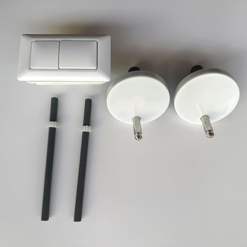 WK802C Toilet Rectangular Push Button for Dual-Flush Tank Replacement Parts Chrome