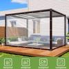 50cm Spaced Eyelets 0.3mm Clear Waterproof Sheet Weatherproof Sunshades Cloth For Gardening Camping And Patios Shelter