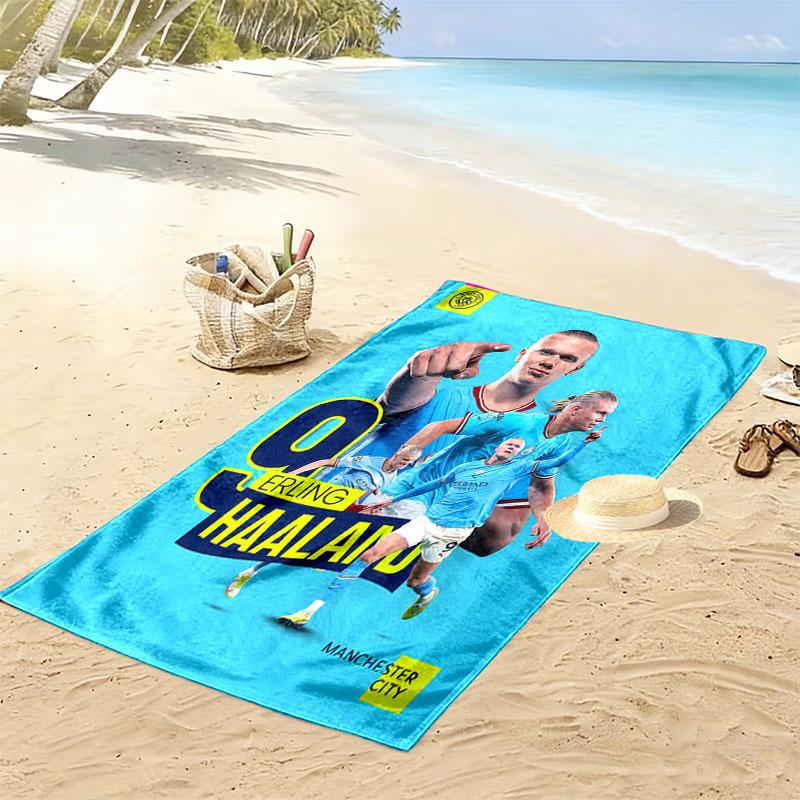 Erling Haaland Hero Beach Towel, Large Soft Quick Dry Towel for Beach Camping Swimming