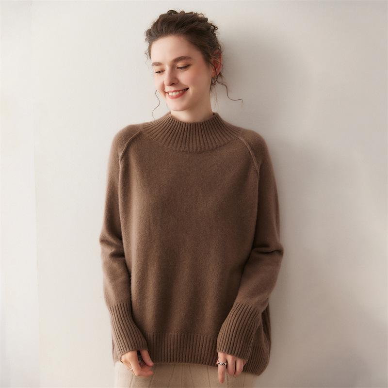 Lekasha Women's Cashmere Raglan Sleeve Sweater: New Fashion Knitwear Base Layer