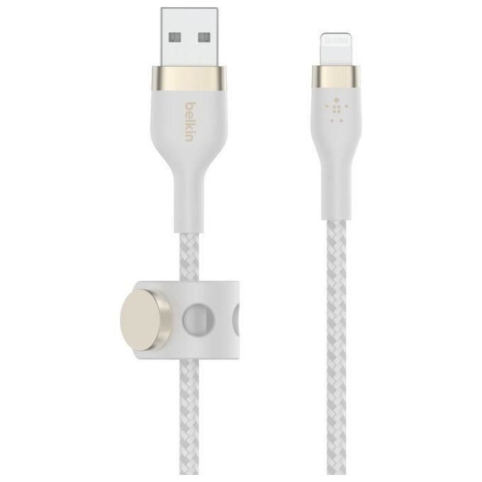 Belkin Câble À Gaine Tressée USB-A Vers Lightning BoostCharge Pro Flex (3 M), Certifié MFi, Pour iPhone 14, 13, 12, Pro, Max, Mini,