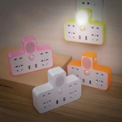 Travel Wall Socket Multi-function Wireless Switch Socket USB Charging Night Light LED Lamp