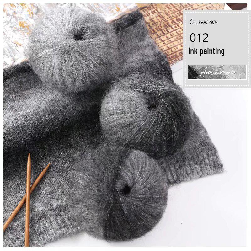 Gradient Silk Mohair Yarn for Hand-Knitted Sweaters and DIY Shawls