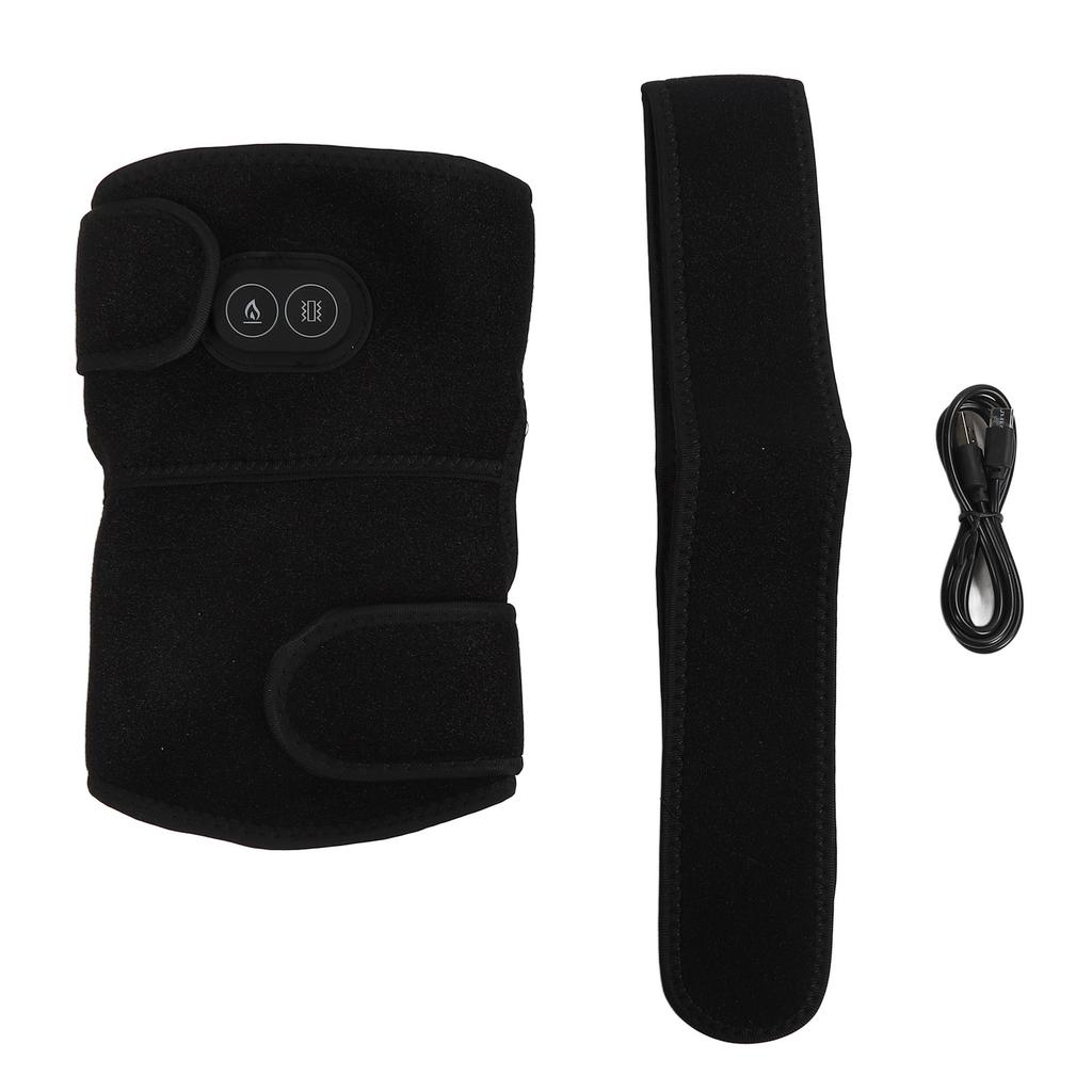 Heated Shoulder Wrap Brace USB Compression Elastic Vibration Knee Massager for Muscle Fatigue Swelling Edema