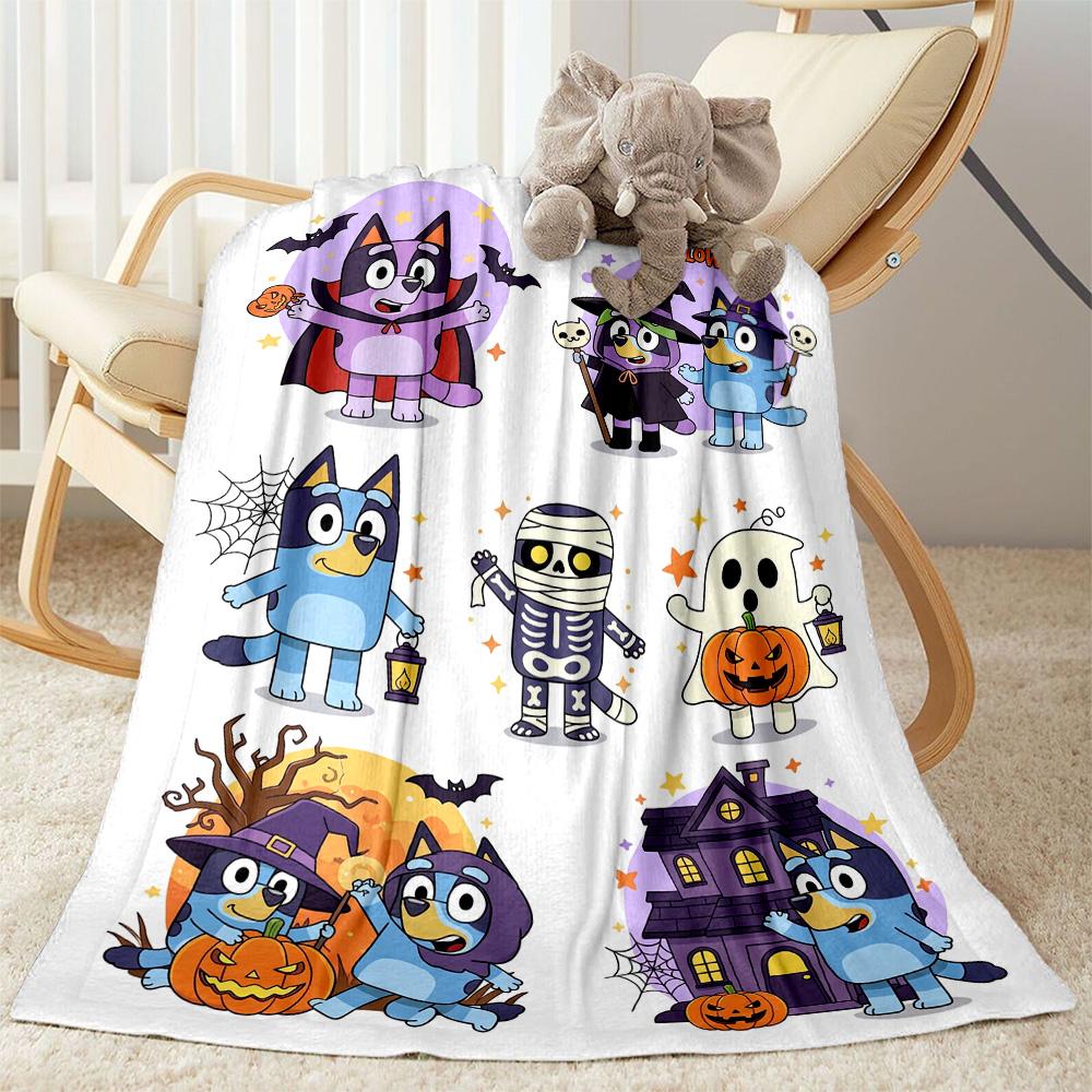 Halloween Costumes Bluey Blanket Durable Comfort Perfect for Chair Bedding Couch for All Seasons Digital Print Gift for Travel Home Birthdays