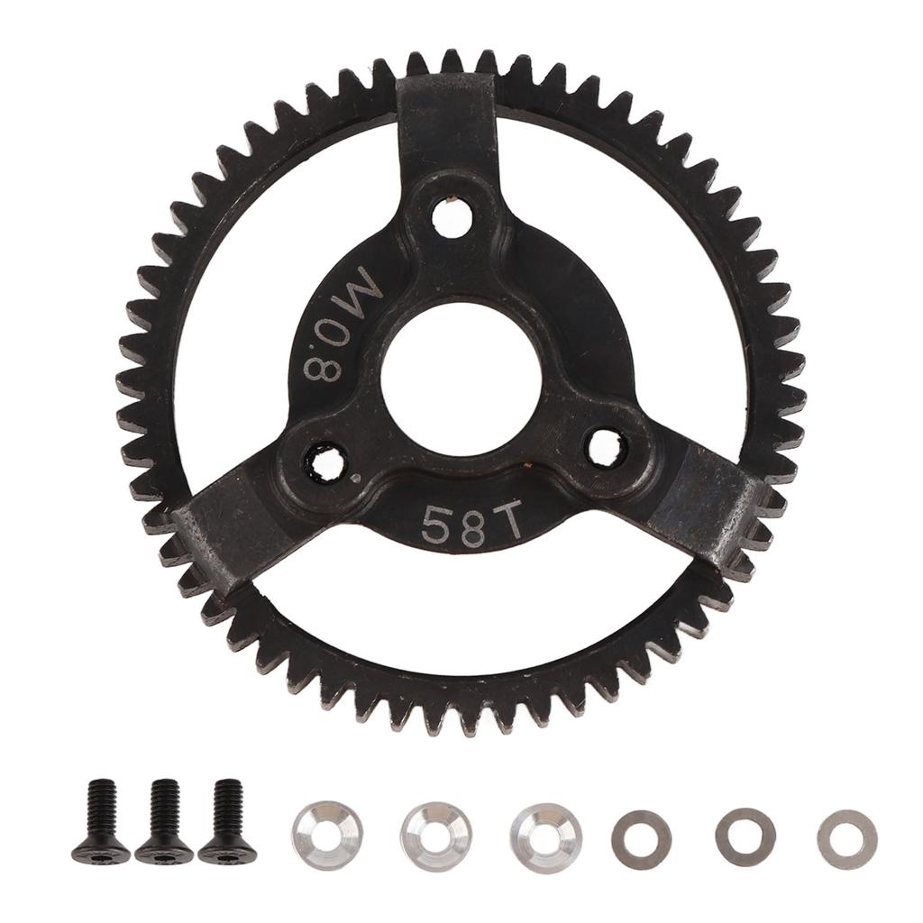 RC Car Steel Spur Gear 32P 0.8M Steel Spur Gear Replacement for Traxxas Slash 1 10 2WD 58T