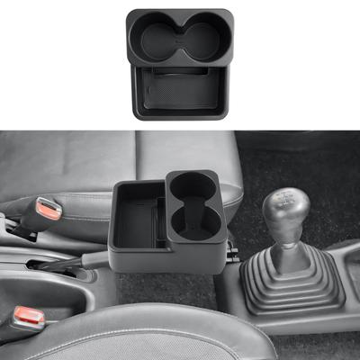 ECOZEN Console Box for Suzuki Jimny Manual Console Tray with 2 Drink Storage Center ABS Jimny Interior Parts JB23/JB33 Transmission, Holders, Add-on
