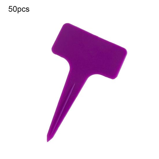 Clean Products 50 szt. Plastikowe Etykiety do Roślin w Kształcie T Markery Szkółka Ogród Etykieta na Kwiaty Dekoracja