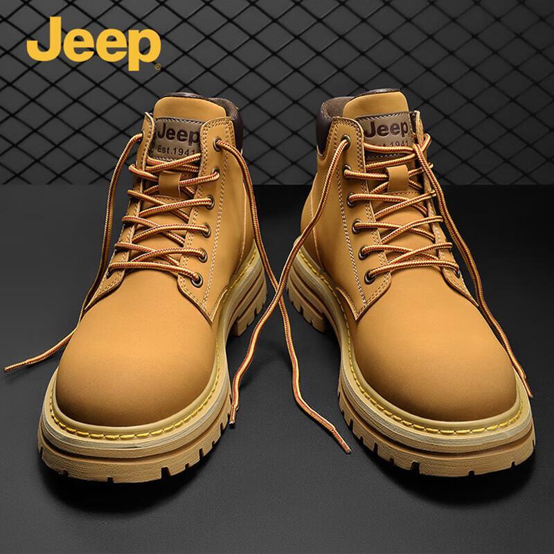 Jeep Men s Classic Yellow Martin Style Work Boots 41