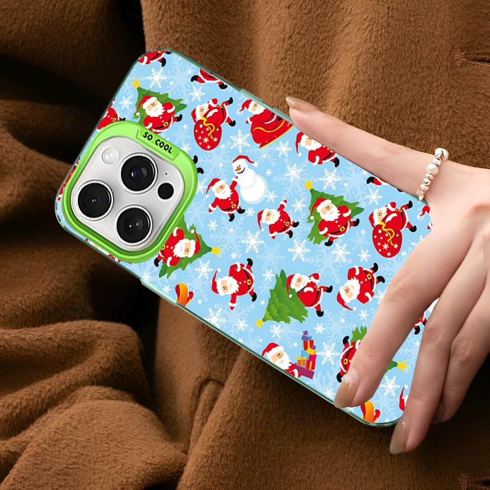 Weihnachts-Cartoon-Neujahrs-Handyhülle Für IPhone 16 15 14 13 12 11 Pro Max X XR XSMAX 8 7 Plus Matte Stoßfeste Rückabdeckung
