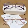 Purple Silk Fashionable Reading Glasses Vintage Silver High-End Reading Glasses Personalized Metal Frames Presbyopia Eyewear