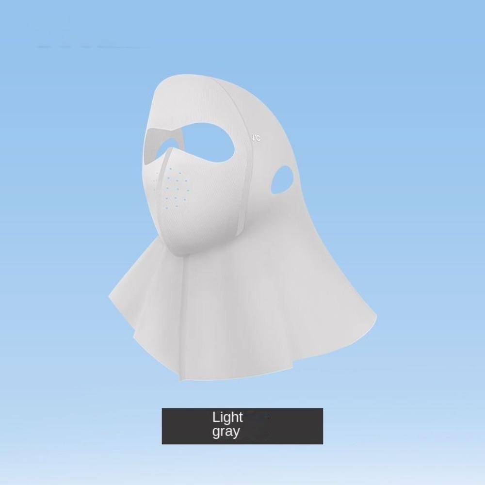 Anti UV Full-Face Sunscreen Veil Summer Neck Wrap Cover Thin Ice Silk Face Cover  Woman Man