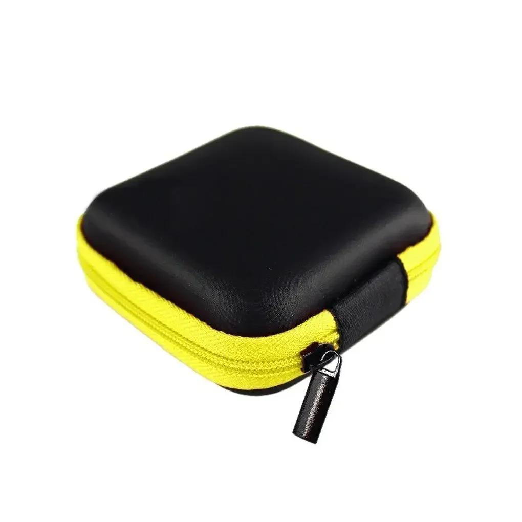 Minimalist Portable Pressure Resistant Headphone Bag Data Cable Storage Bag with Zipper Charger Data Cable Headphone Storage Bag