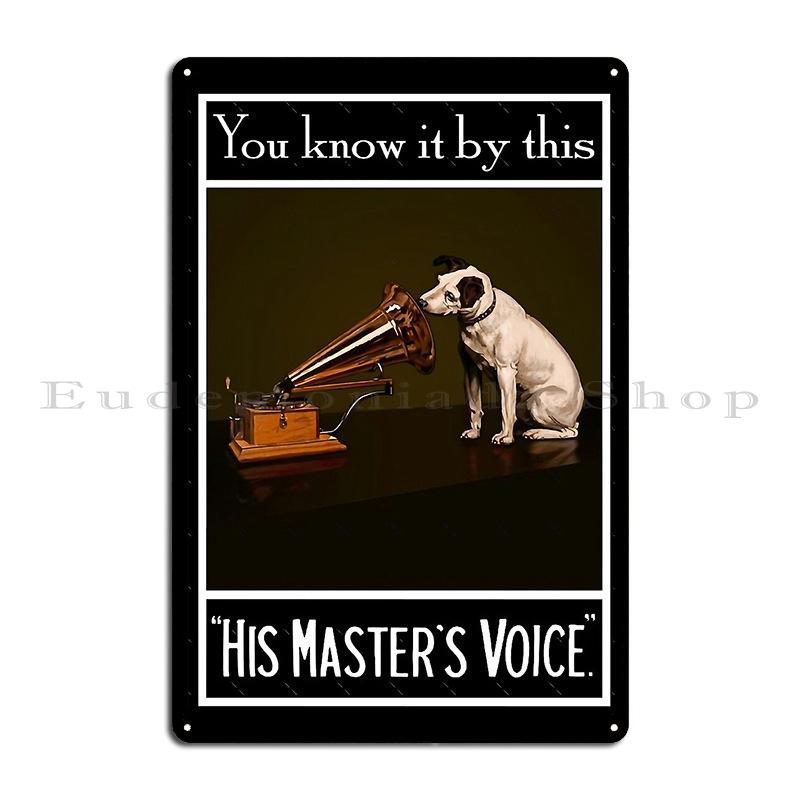 Винтажные красные часы с пластинкой His Master’s Voice Вы узнаете их по этой металлической табличке Дизайнерская роспись Кухня Бар Жестяной знак Постер 20x30cm