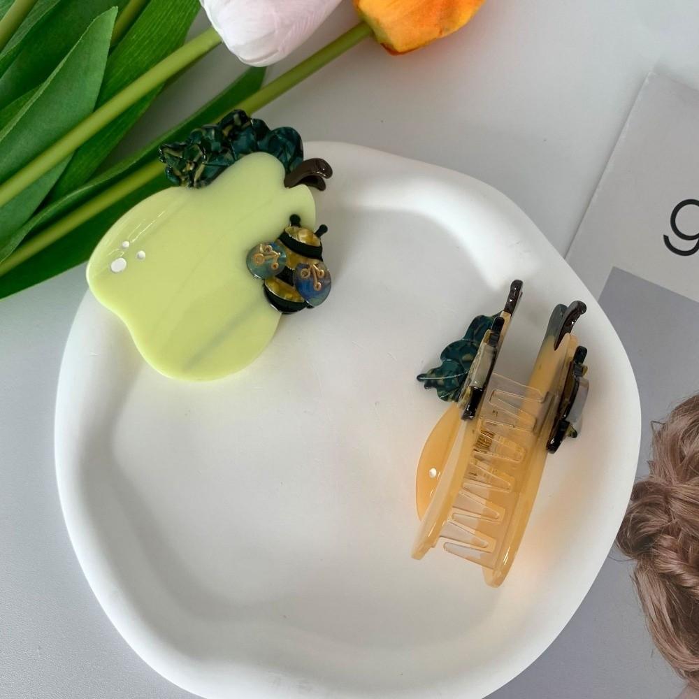 Acrylic Acetic Acid Hair Claw Sweet Acetate Hairgrips Fashion Bee Pear Shark Clip  Gifts