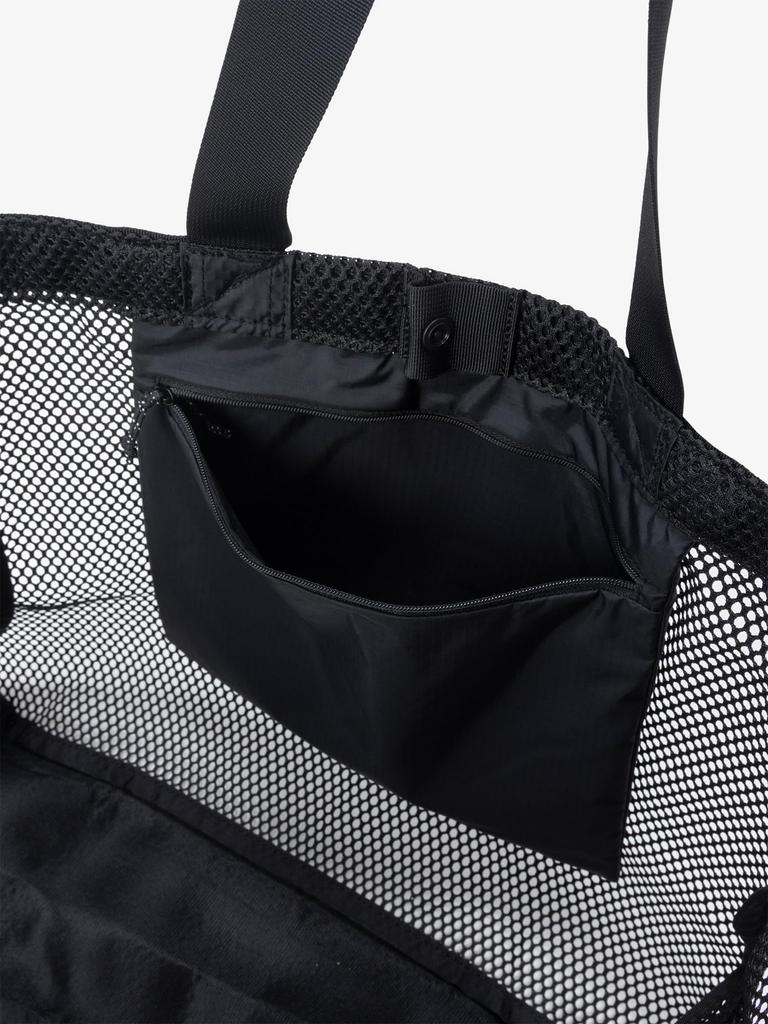 Mesh Tote Black OS [Neutralworks.] Bag, Breathable, Lightweight, Gym/Pool Bag, Simple, Compact, Foldable, Large,