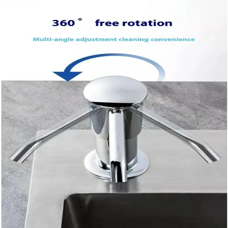 Kitchen Sink Soap Dispenser with Tall Pump Head and Extension Tube, Countertop Liquid Dish Soap Dispenser Push Down Pump