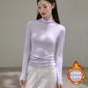 Womens High-Neck Long Sleeve T-Shirt With Brushed Modal Fabric Warm Soft Base Layer Winter