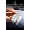 POEDAGAR Luxury Men Wristwatch Waterproof Luminous Week Date Casual Clock Stainless Steel Quartz Fashion Watches Reloj