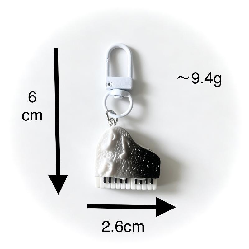 Mini Piano Keychain Gradient Color 3D Music Note Design Creative Bag Decor for Christmas Small Gift