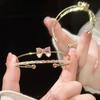 Elegant French Zircon Letter Buckle Bracelet: High-End, Simple & Versatile Fashion Jewelry Design