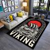 "Viking Ship with Red Sun" Suitable As a Non-slip Mat for the Living Room or Bedroom Sofa