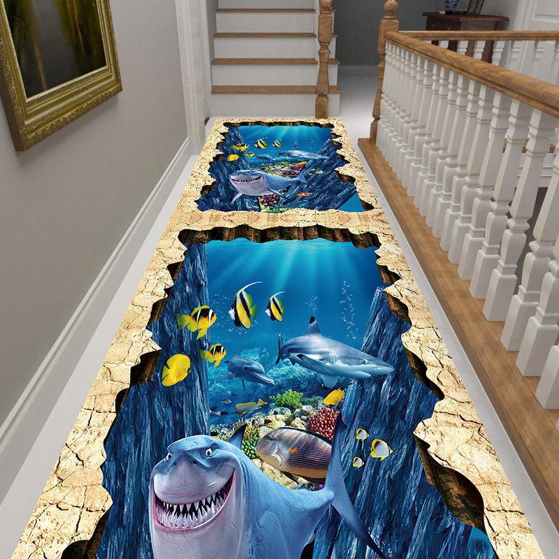 Tatami Rug 3D Carpets for Living Room Funny Adventure Floor Area Rugs for Kids Room Decorative Long Hallway Corridor Kitchen Mat