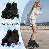 Patins de Rodas ao Ar Livre Esportes Patins de Dupla Fileira Quad 4 Rodas Patinação Feminina Patins de Rodas Piscantes para Homens Jovens Meninos Meninas