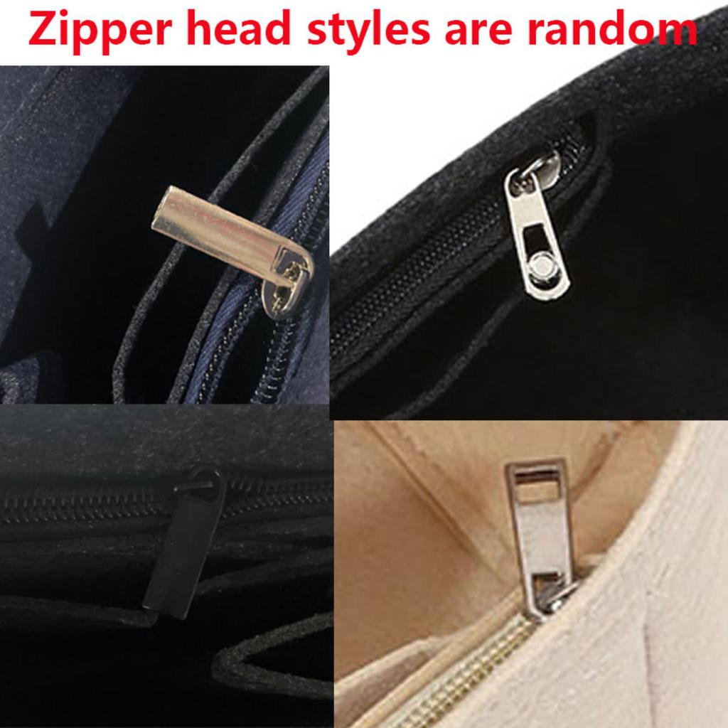 Women Portable Bucket Shopper Storage Bag Felt Insert Organizer Makeup Handbag Travel Inner Purse Cosmetic Bag Liner