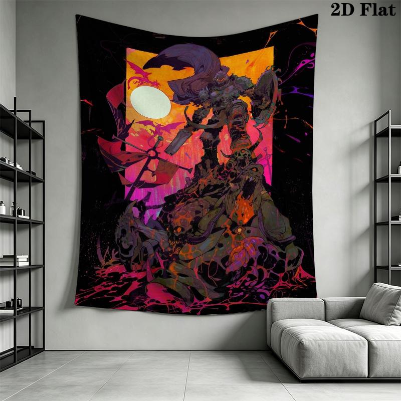 DOOM The Dark Ages Arazzo da Parete Appeso Estetico a Parete Coperta in Tessuto Stampato Arazzi Decorativi per Camera da Letto Soggiorno Decorazioni per la Casa