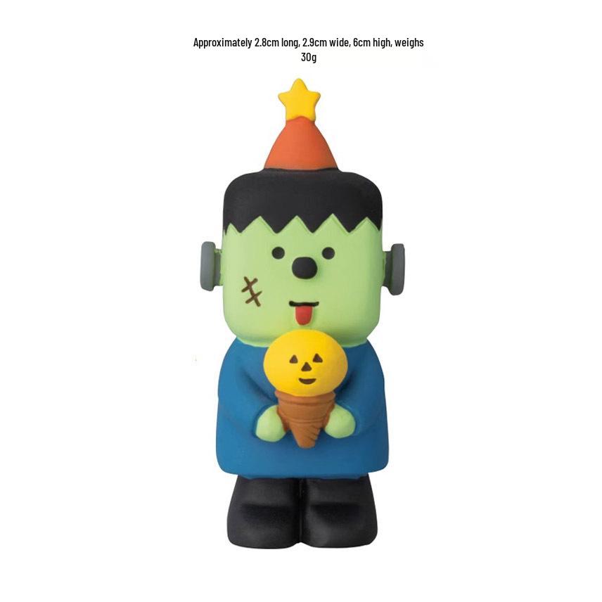 Japanese Cat Halloween Resin Ornaments – Handmade DIY Trendy Toy Figures
