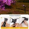 Solar LED Spotlight, 9-LED Outdoor Landscape Light,3 Modes, Auto On/Off, Waterproof for Garden Yard Trees Rockery Billboard