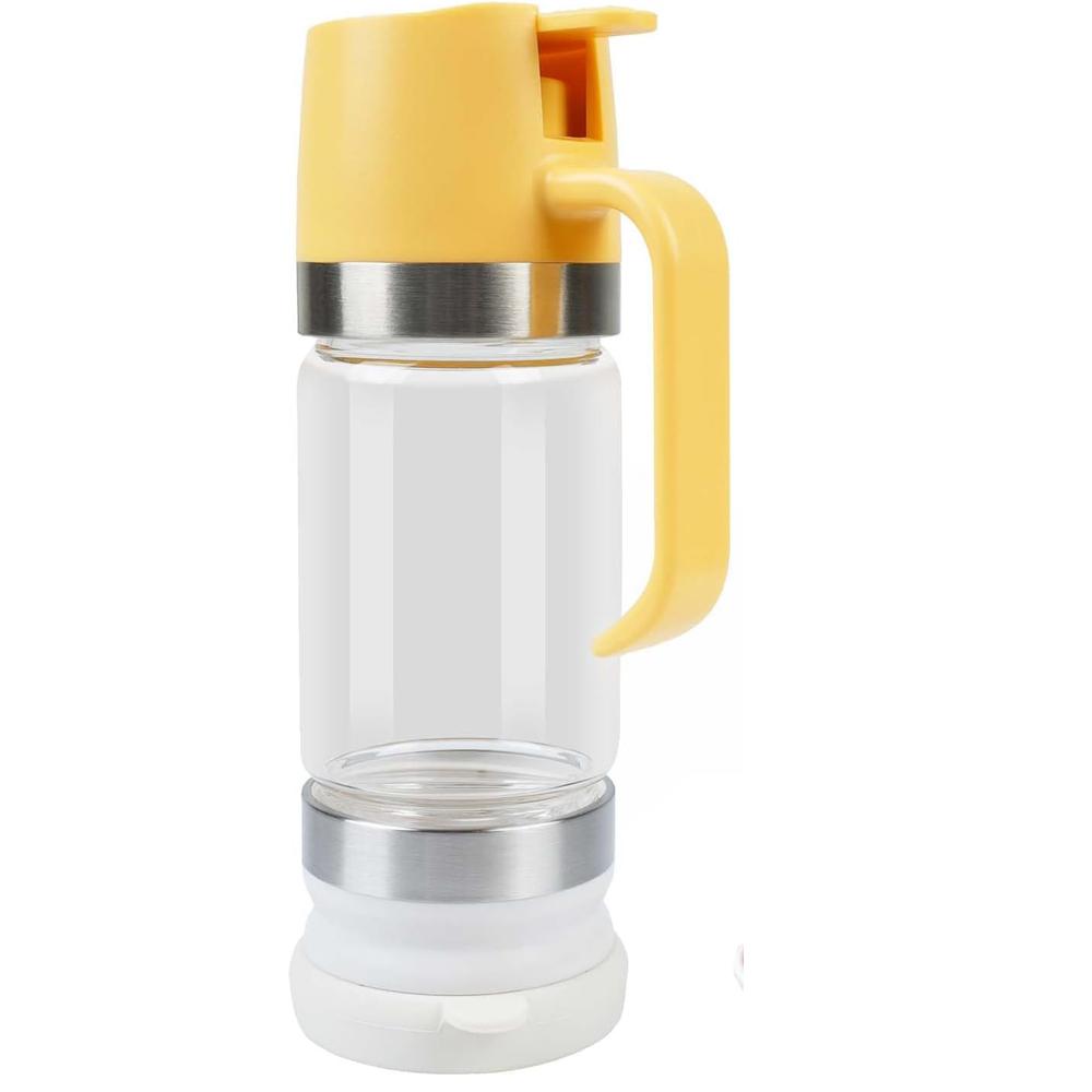 Honey Dispenser No Drip with Base 2026 Upgrade, 12OZ Glass Honey Jar pot with Handle, Syrup Dispenser for Coffee or Tea