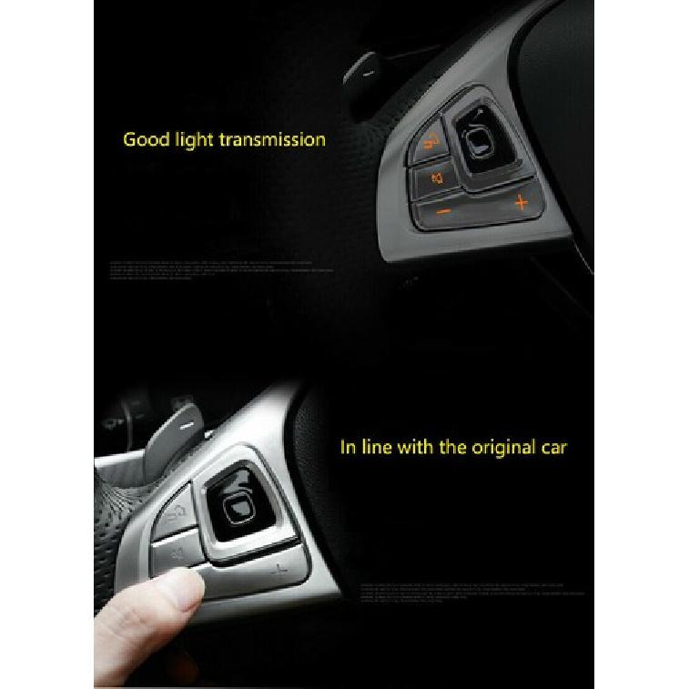 2pcs/Set Silver ABS Car Steering Wheel Button Frame Sticker For Benz E 16 17 18