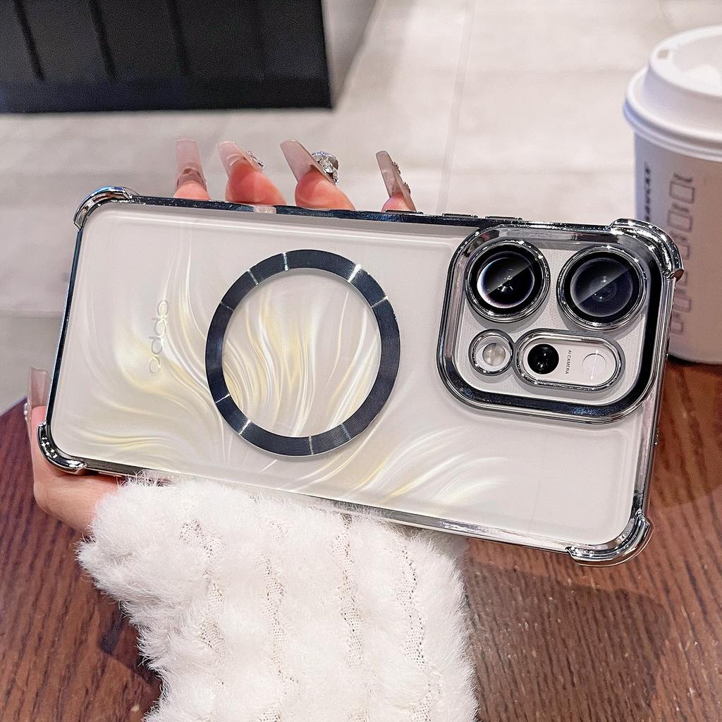 CD pattern OPPO Reno11Pro mobile phone case lens film Reno11 airbag Reno11F protective cover transparent