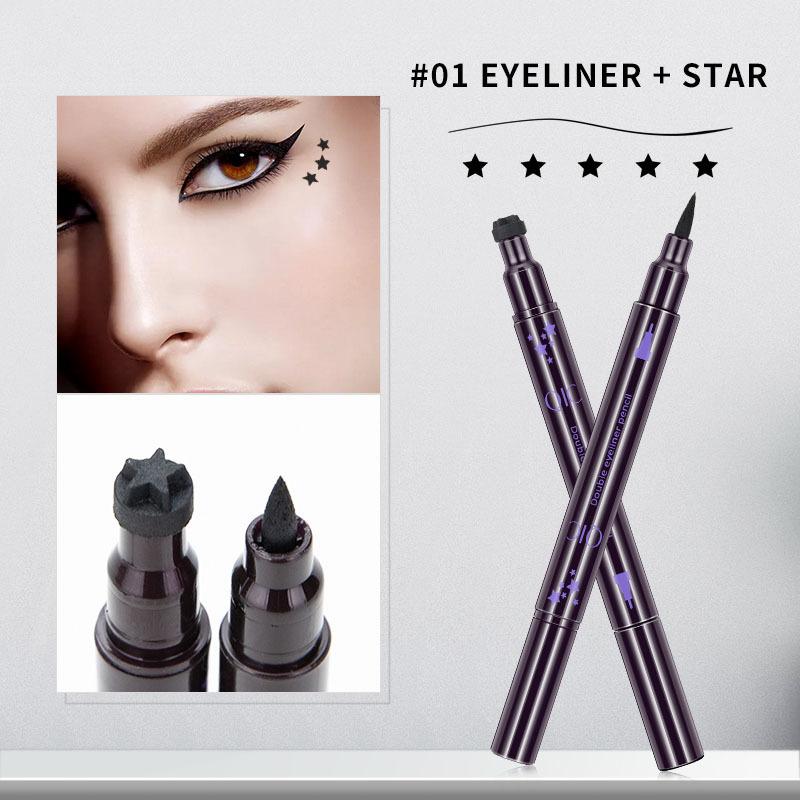 Star Moon Double-headed Embellished Eyeliner Seal Waterproof Quick-drying Long-lasting Makeup No Smudged Eyeliner